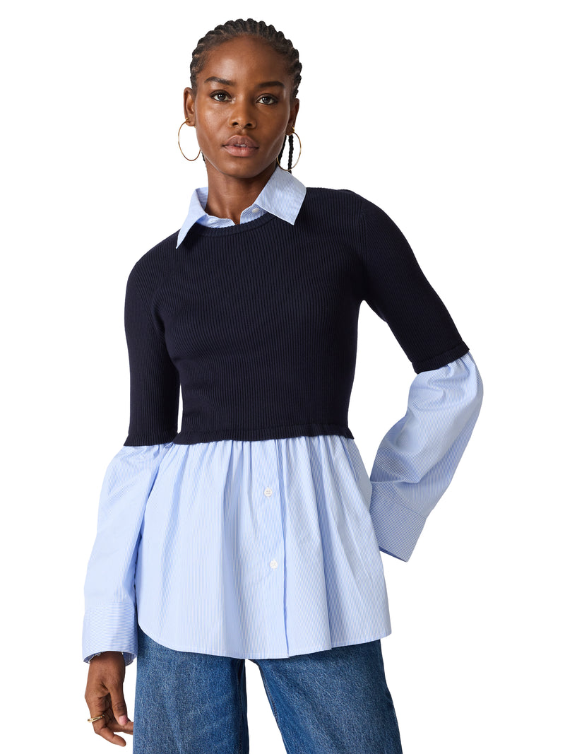 Steve Madden Lenny Knit Top - Midnight-Hand In Pocket