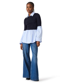 Steve Madden Lenny Knit Top - Midnight-Hand In Pocket