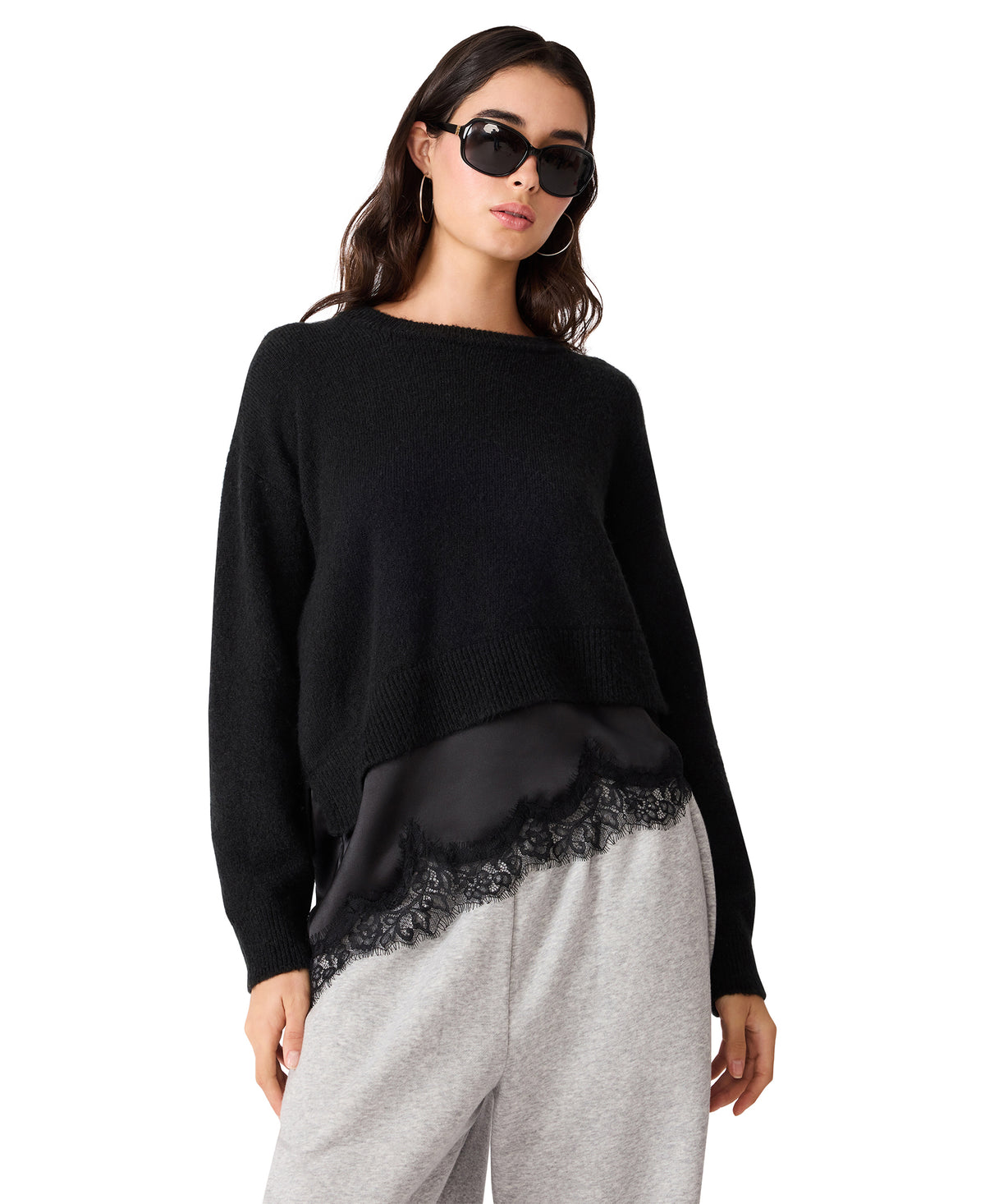 Steve Madden Aries Sweater - Black-Hand In Pocket