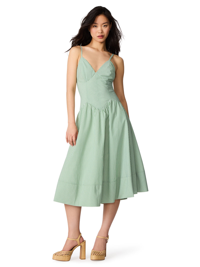 Steve Madden Una Dress - Green Moss-Hand In Pocket