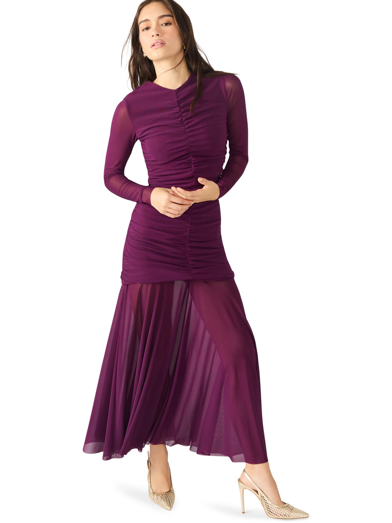 Steve Madden Kiara Dress- Beet-Hand In Pocket