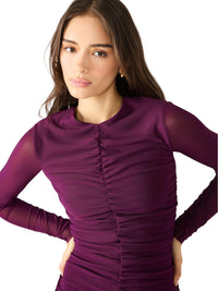 Steve Madden Kiara Dress- Beet-Hand In Pocket