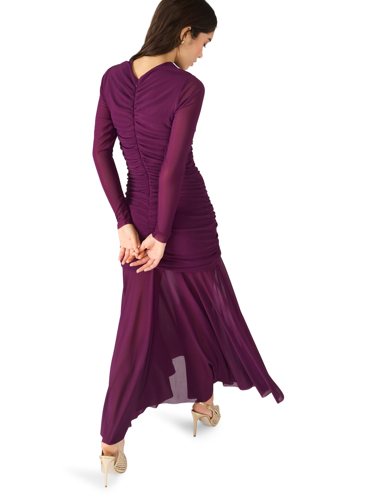 Steve Madden Kiara Dress- Beet-Hand In Pocket