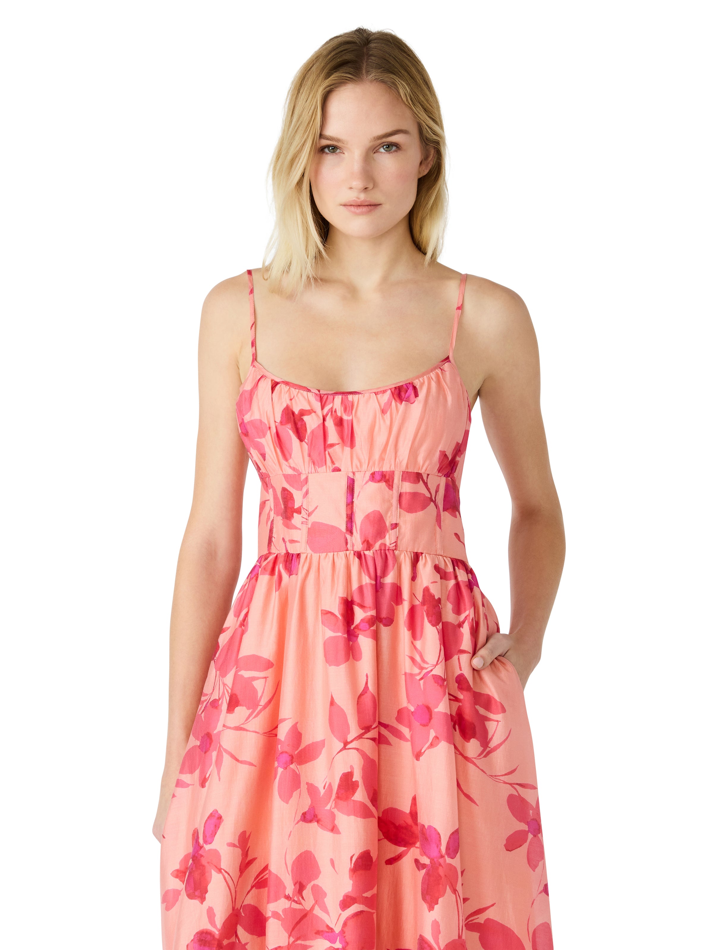 Steve Madden Gwen Dress- Burnt Coral-Hand In Pocket