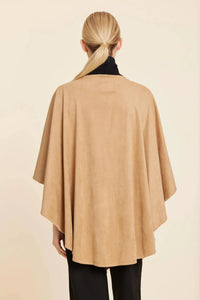 Dolce Cabo Faux Suede Whipstitch Wrap - Camel-Hand In Pocket