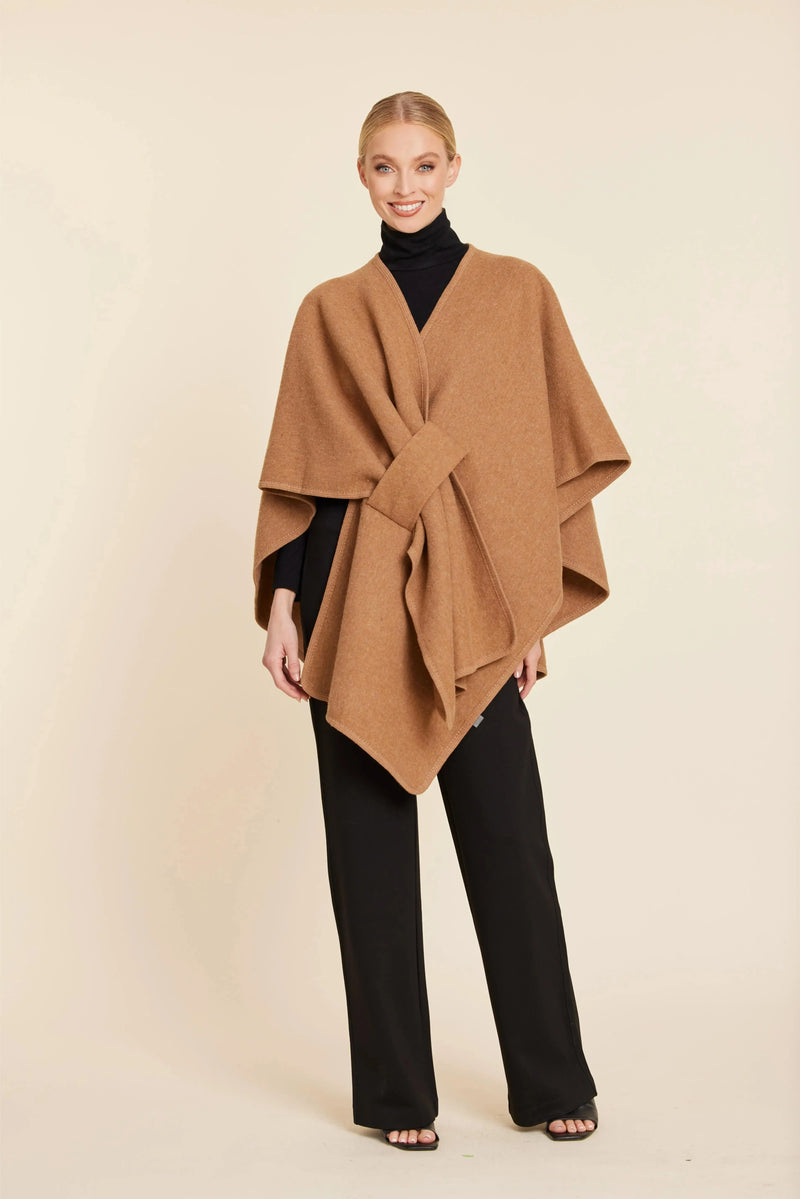 Dolce Cabo Knit Wrap - Rust-Hand In Pocket