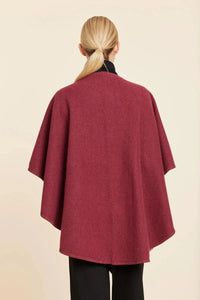 Dolce Cabo Knit Wrap - Burgundy-Hand In Pocket