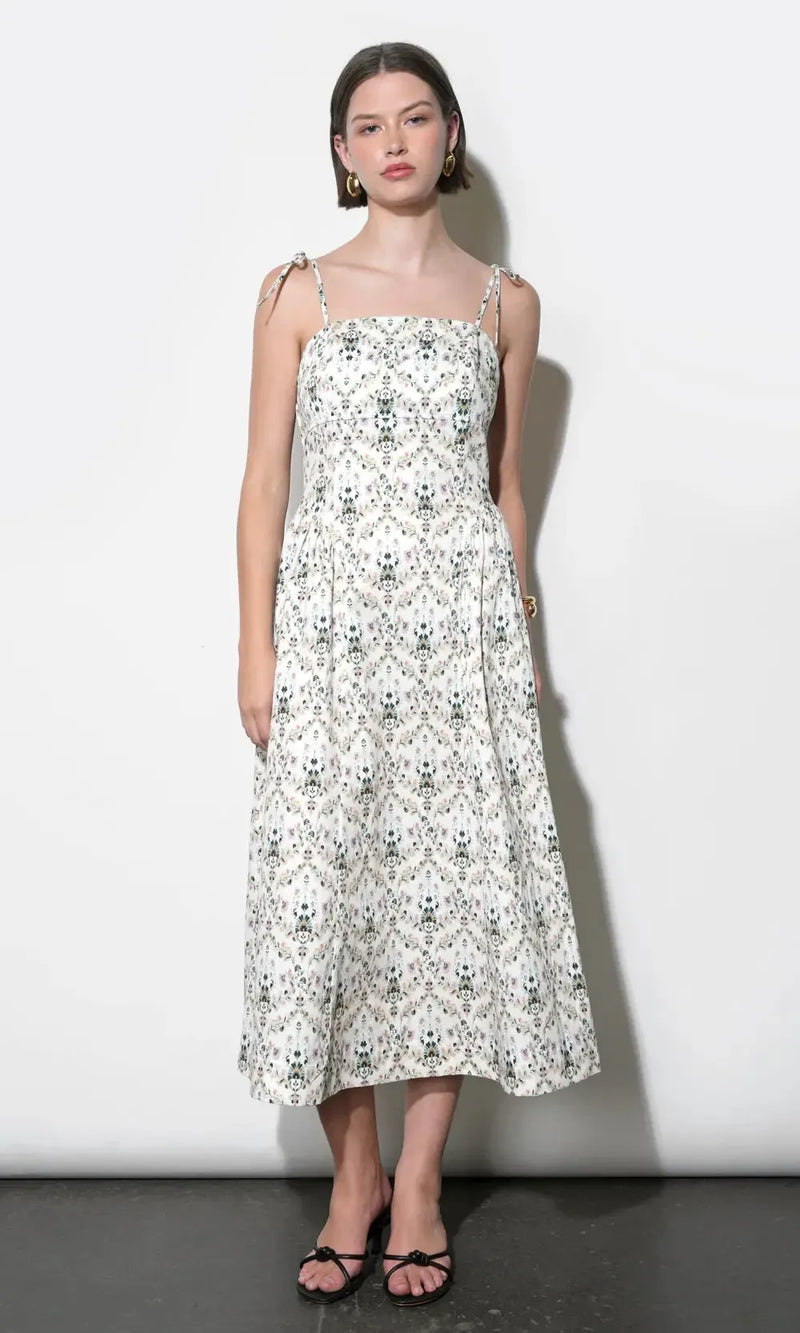 Greylin Sara Midi Dress - Cream-Hand In Pocket