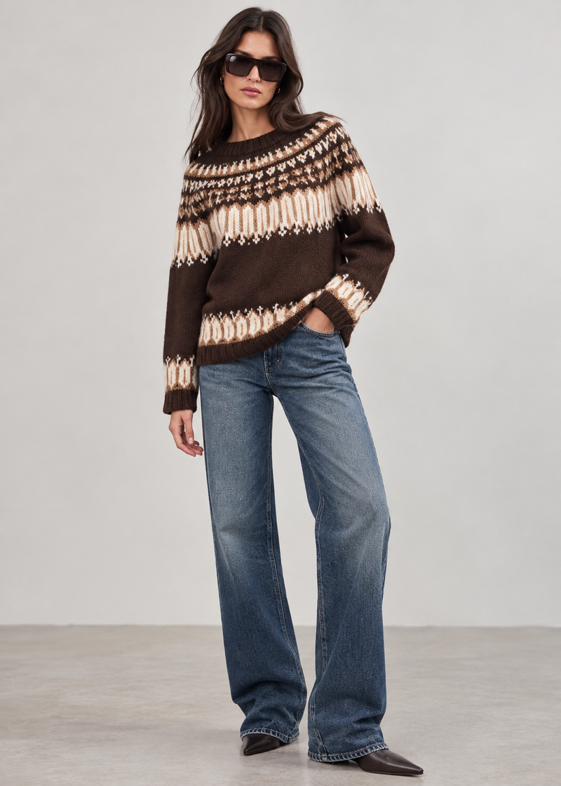 RD Style Sarafina Pull-Over - Brown-Hand In Pocket