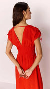 MINKPINK Scarlett Midi Dress - Flame Red-Hand In Pocket