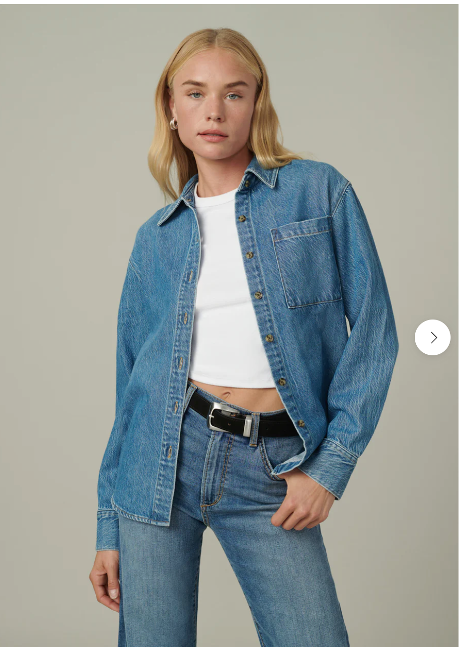 Joe's Jeans Classic Denim Shirt-Cloud Nine (Event)-Hand In Pocket