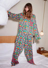 Print Fresh Royal Cheetah Satin Set - Rittenhouse-Hand In Pocket
