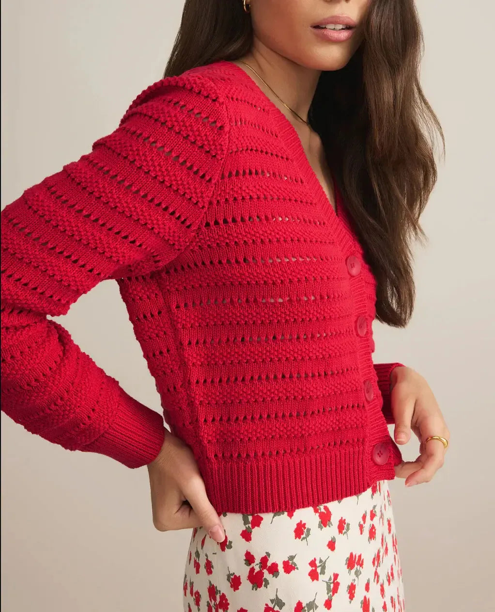 Z Supply Romance Cardigan - Cherry ***FINAL SALE***-Hand In Pocket