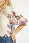Caballero Zara Top - Woodblock Bloom-Hand In Pocket