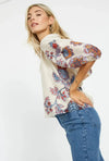Caballero Zara Top - Woodblock Bloom-Hand In Pocket