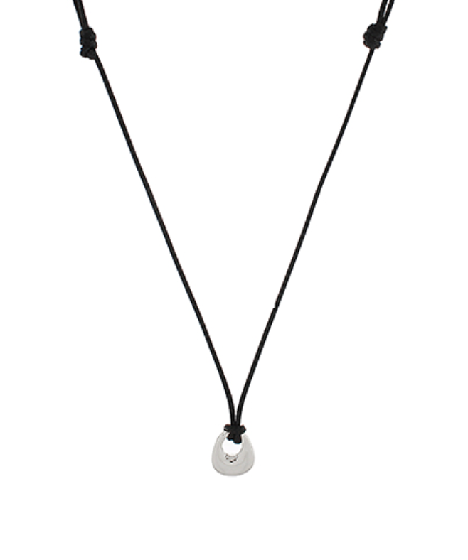 Vale Cord Loop - Rhodium-Hand In Pocket