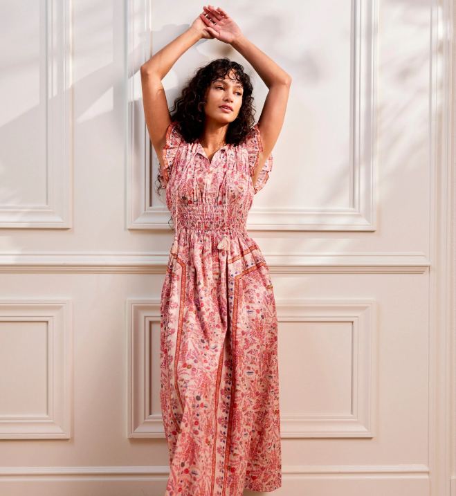 cleobella pink dress Cleobella Violeta Mini Dress in Fuchsia Red M