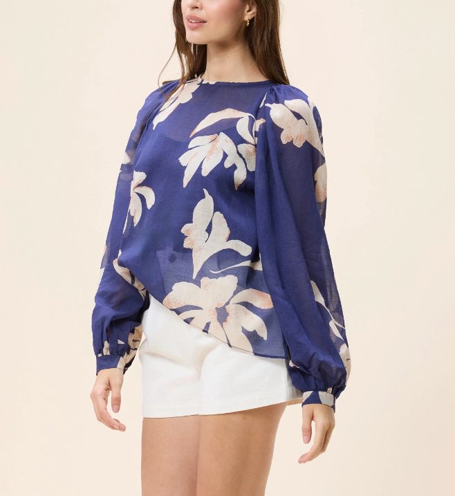 Cleobella Mimi Top - Sella Print-Hand In Pocket