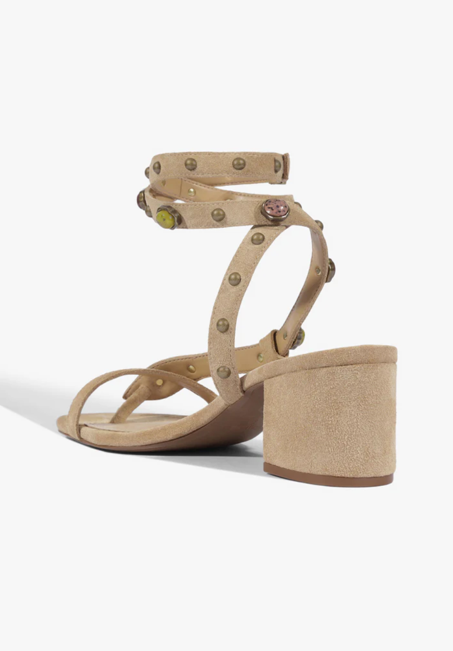 Schutz Cleo Glam Heel - Light Wood-Hand In Pocket