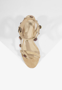 Schutz Cleo Glam Heel - Light Wood-Hand In Pocket