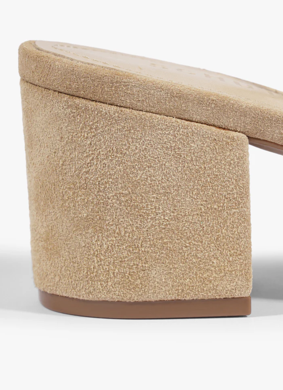 Schutz Cleo Glam Heel - Light Wood-Hand In Pocket