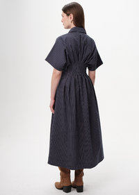 Exquise Floraine Dress - Navy Blue-Hand In Pocket