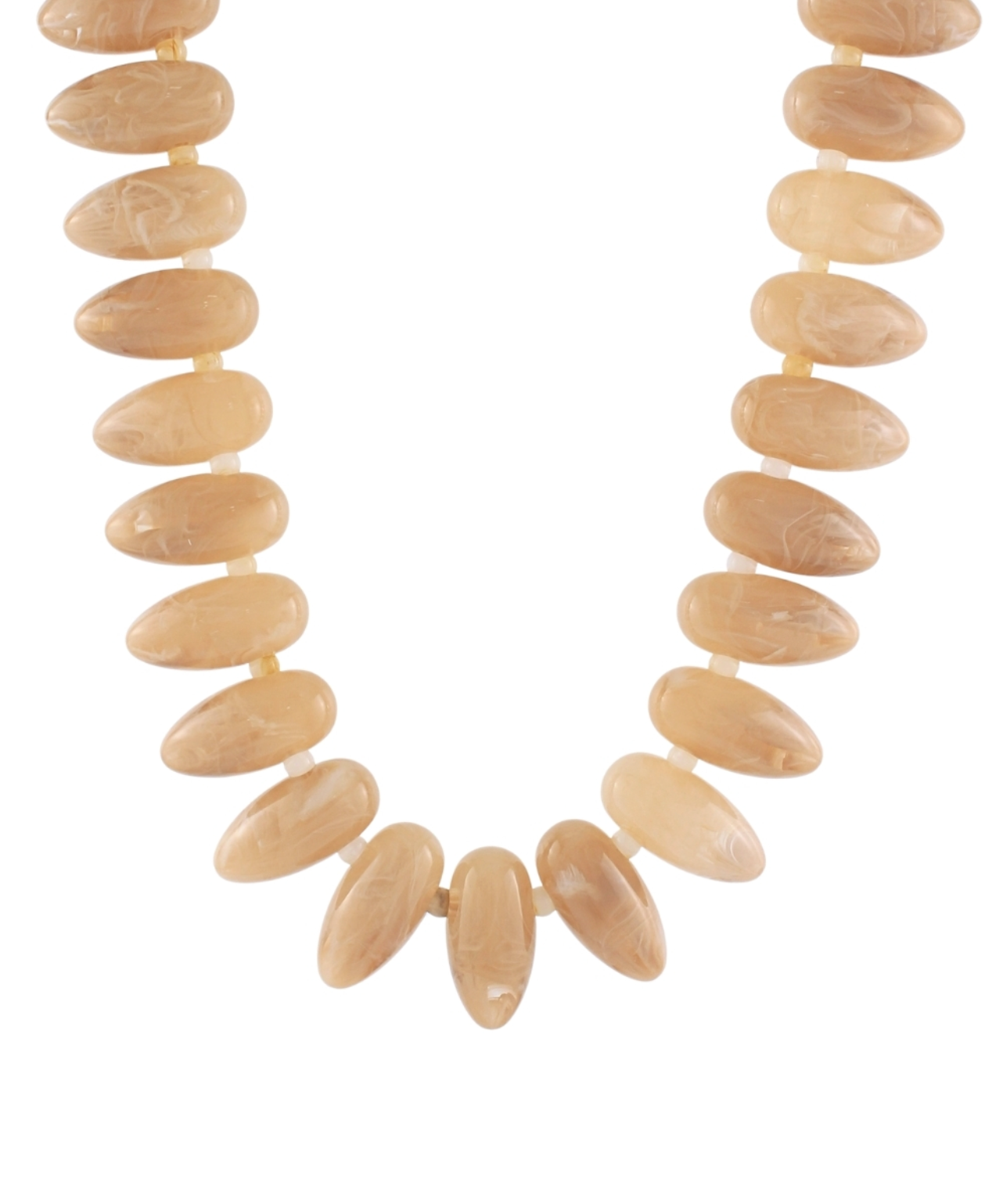 Sabine Beaded Necklace - Beige-Hand In Pocket