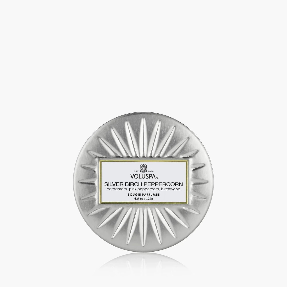 Voluspa Mini Tin Candle - Silver Birch-Hand In Pocket