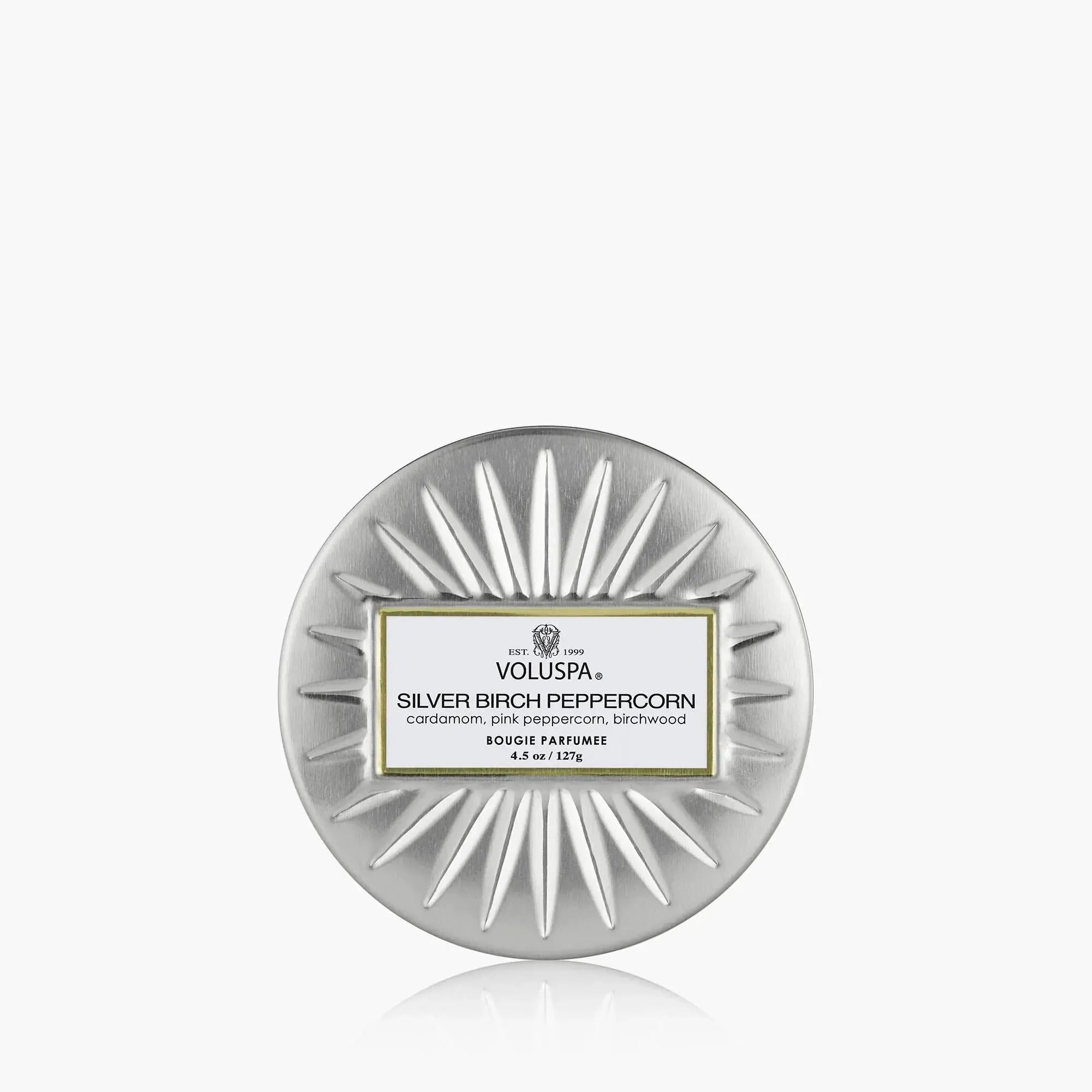 Voluspa Mini Tin Candle - Silver Birch-Hand In Pocket