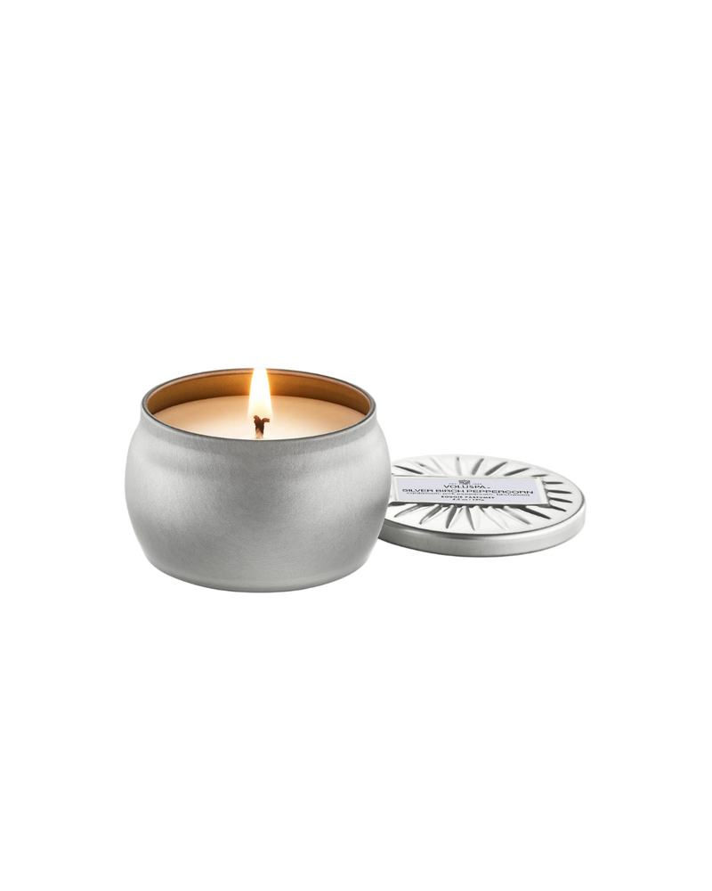 Voluspa Mini Tin Candle - Silver Birch-Hand In Pocket