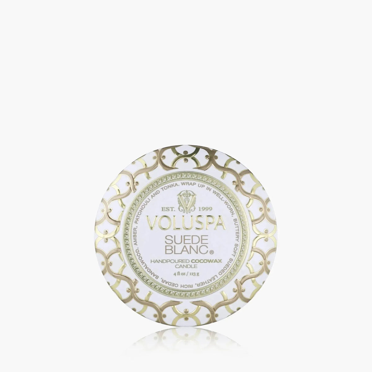Voluspa Mini Tin Candle - Suede Blanc-Hand In Pocket