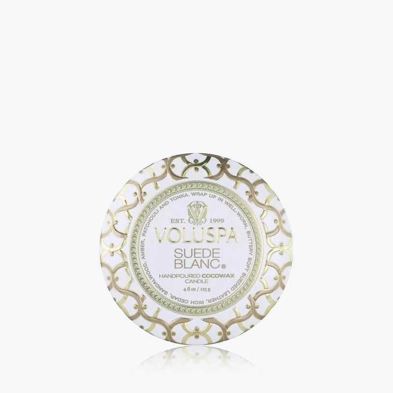 Voluspa Mini Tin Candle - Suede Blanc-Hand In Pocket