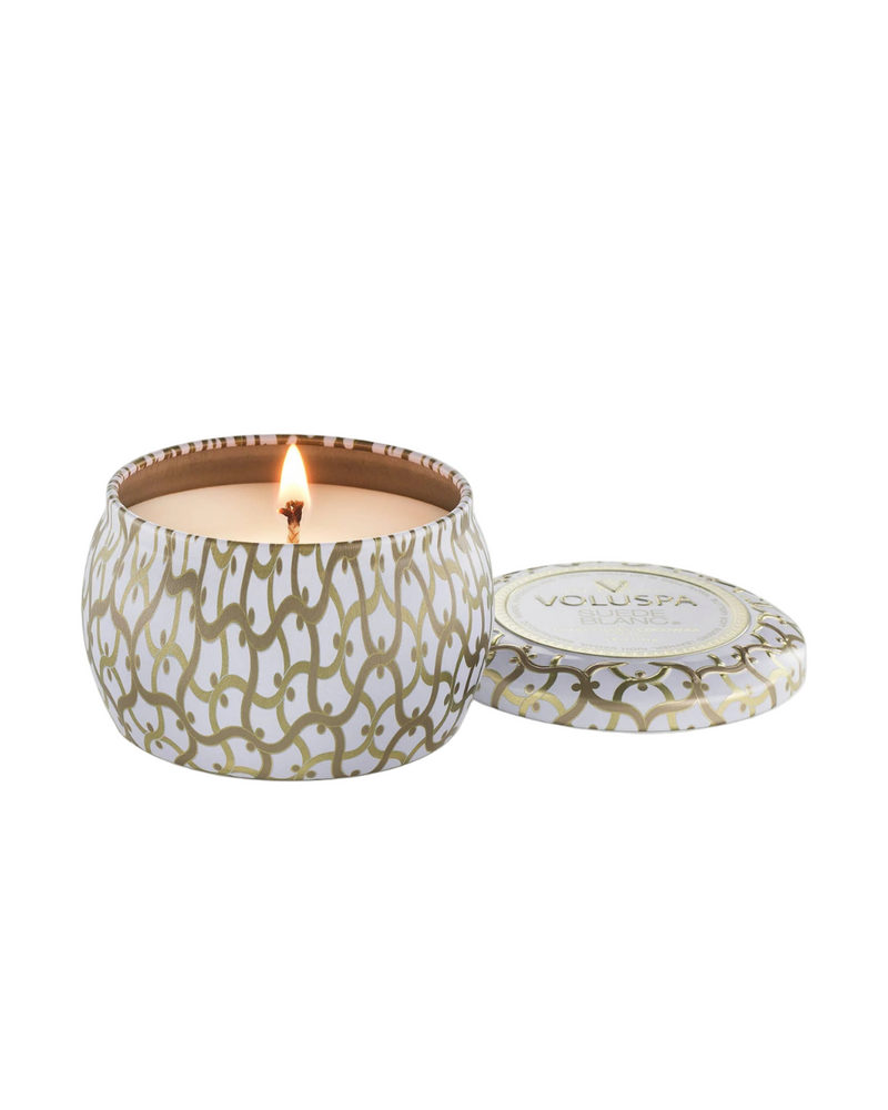 Voluspa Mini Tin Candle - Suede Blanc-Hand In Pocket