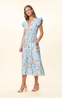 Cleobella Sveva Midi Dress - Vespara Print-Hand In Pocket