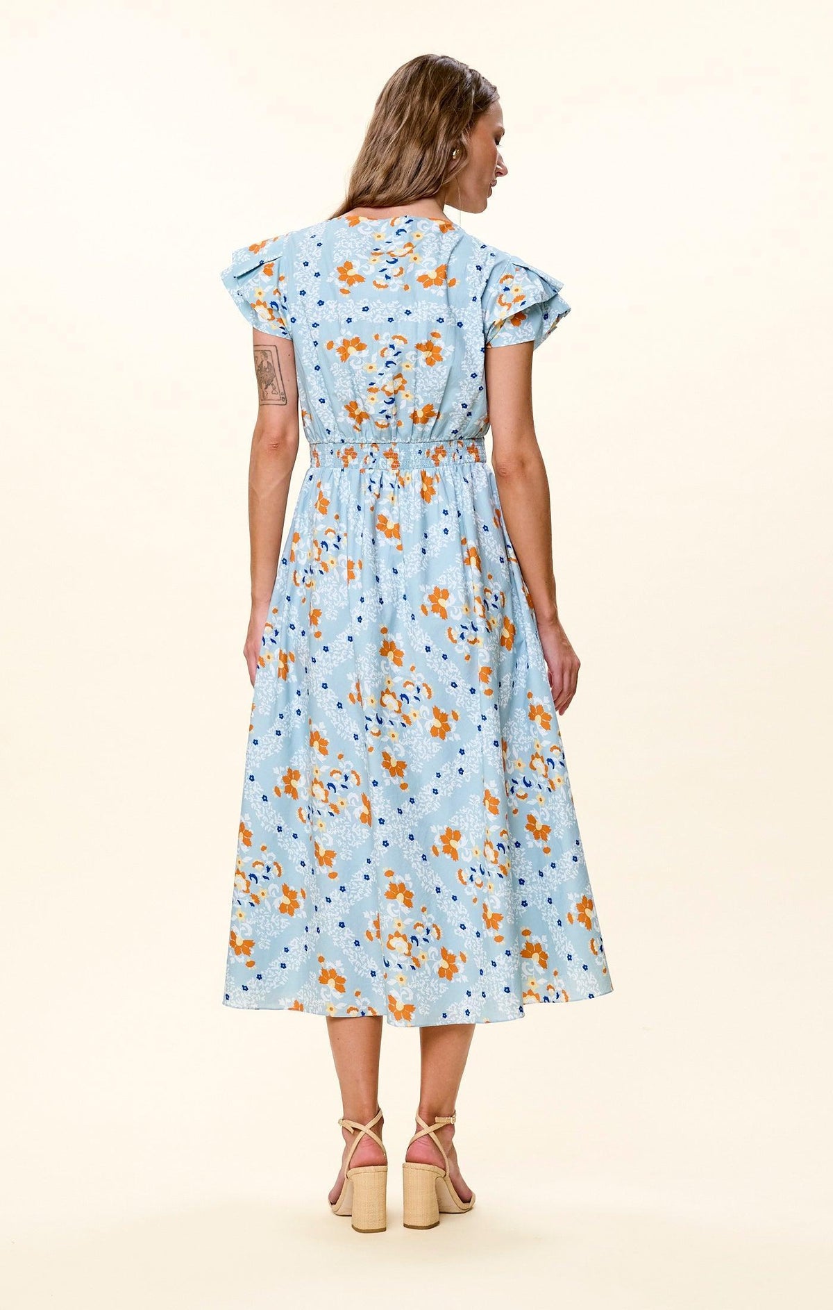 Cleobella Sveva Midi Dress - Vespara Print-Hand In Pocket