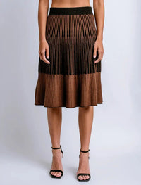 Kerisma Strober Skirt- Black/ Brown-Hand In Pocket