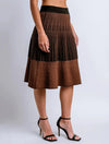 Kerisma Strober Skirt- Black/ Brown-Hand In Pocket