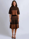Kerisma Strober Top- Black/ Brown-Hand In Pocket