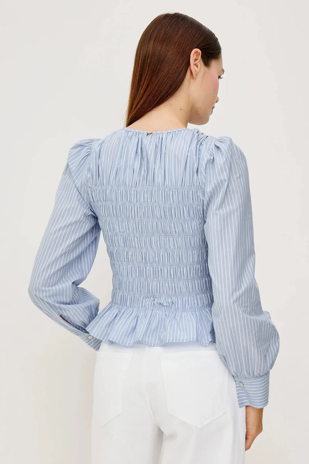 Rails Tabi Top- Oxford White Stripe-Hand In Pocket