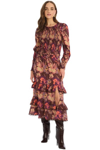 Allison Tessa Blouse - Brown Floral-Hand In Pocket