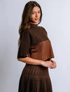 Kerisma Strober Top- Black/ Brown-Hand In Pocket