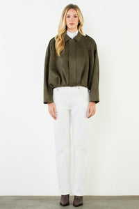 THML Sadie Suede Jacket - Green