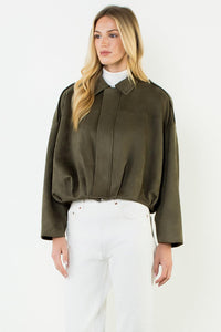 THML Sadie Suede Jacket - Green