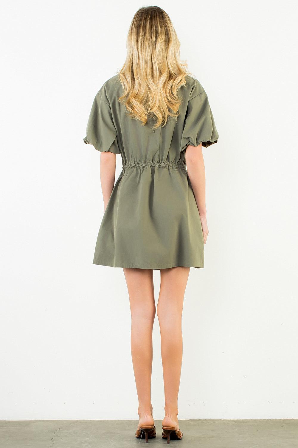THML Sloane Dress - Vine-Hand In Pocket