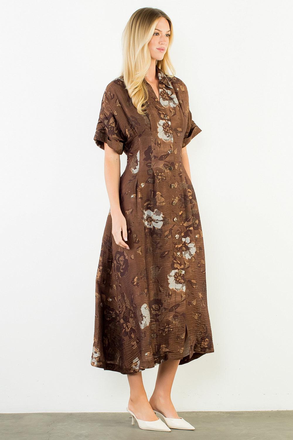 THML Parker Dress - Brown