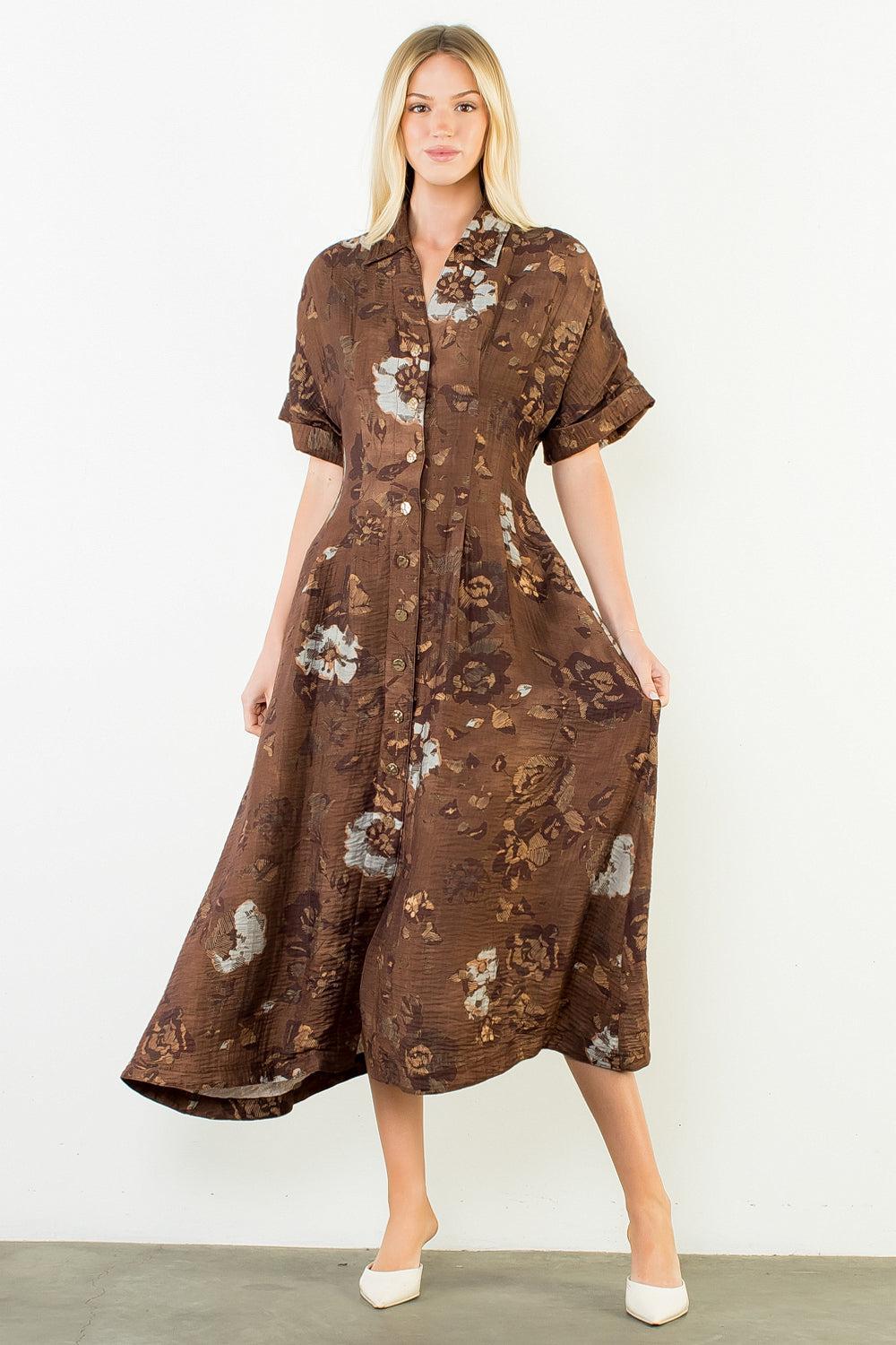 THML Parker Dress - Brown