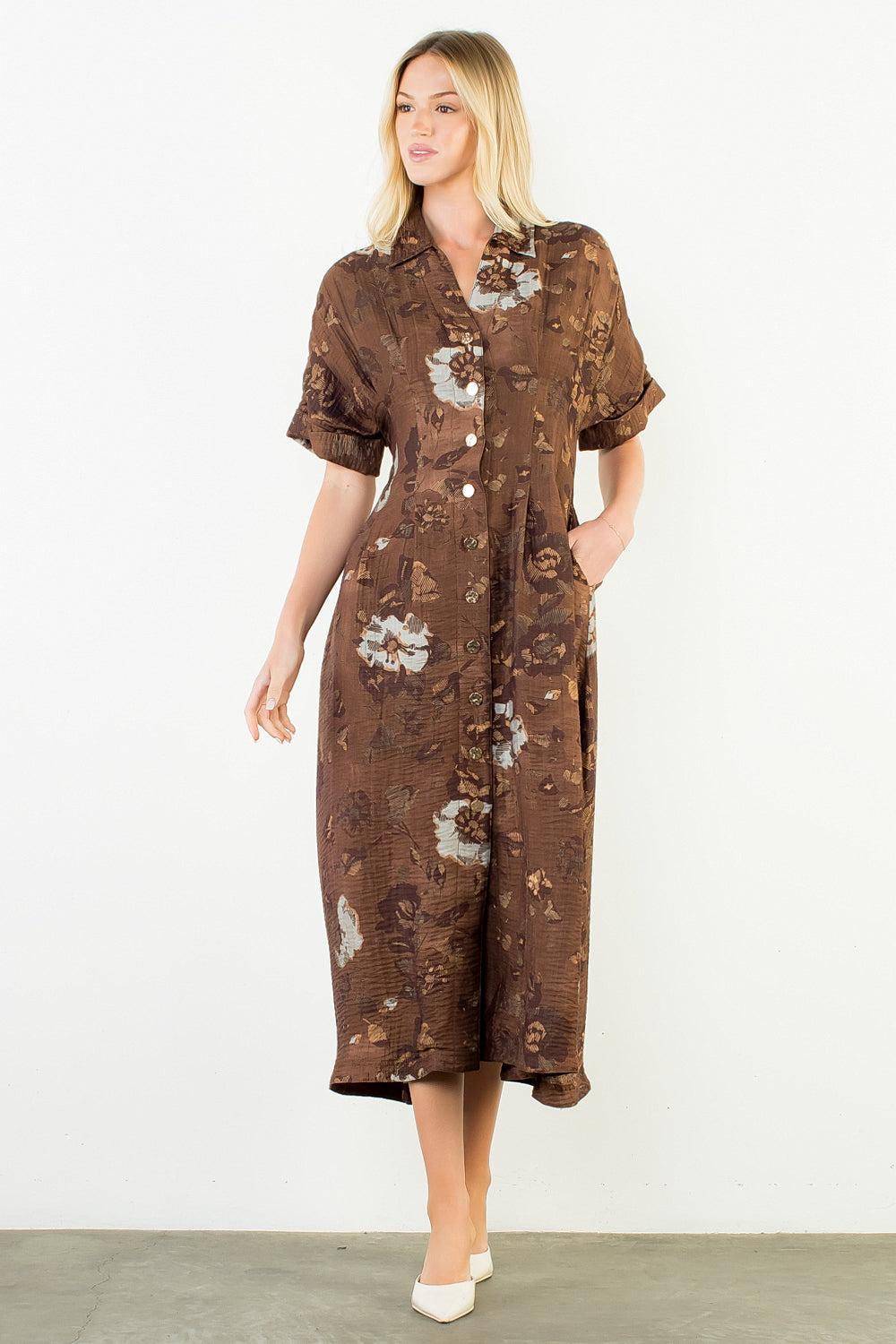 THML Parker Dress - Brown