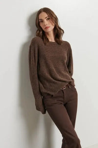 Line Cecy Sweater- Muscavado-Hand In Pocket