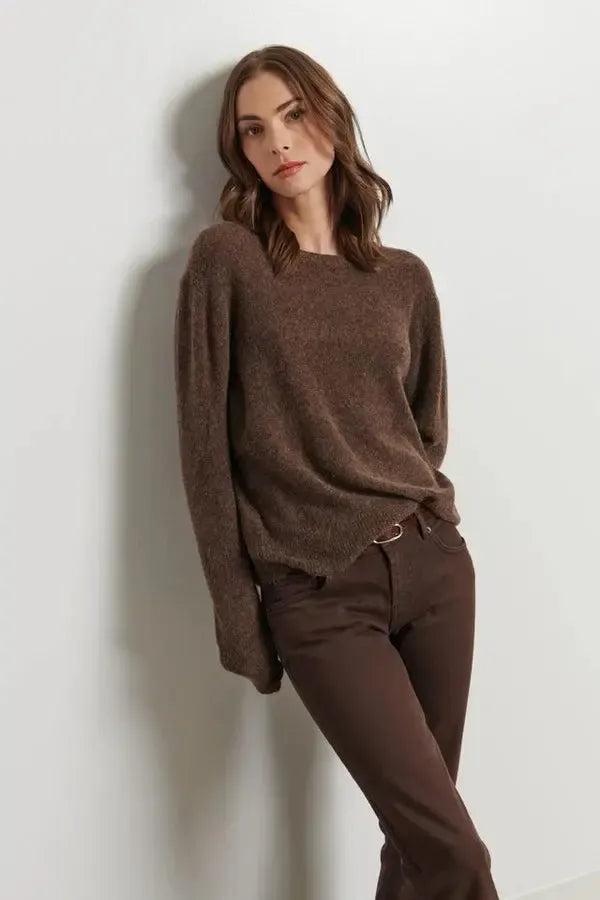 Line Cecy Sweater- Muscavado-Hand In Pocket