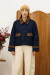 FRNCH Zola Jacket- Bleu Nuit-Hand In Pocket